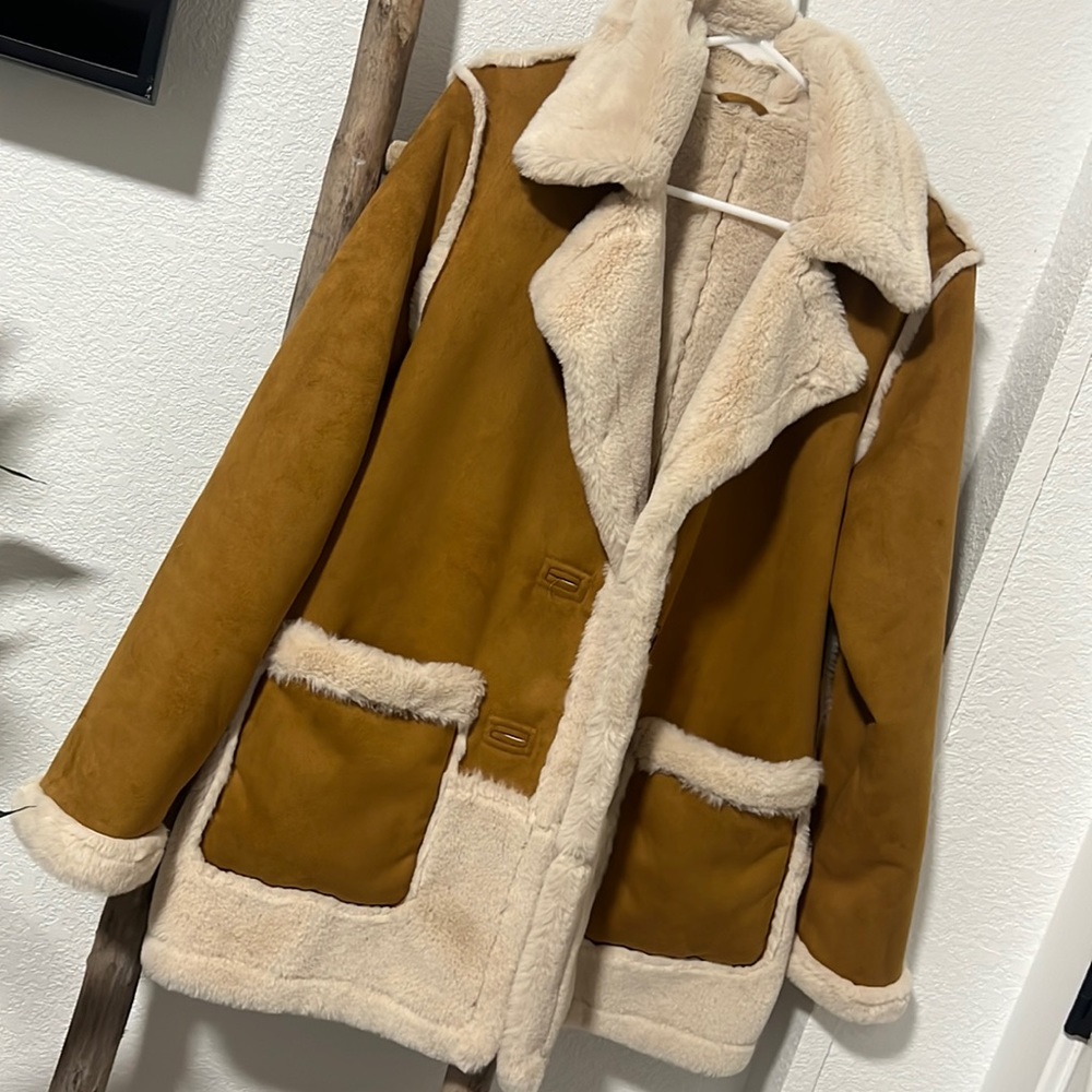 River island cozy double face jacket, size 12